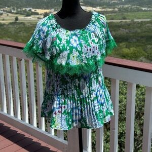 New Spense Flounced Floral Top
